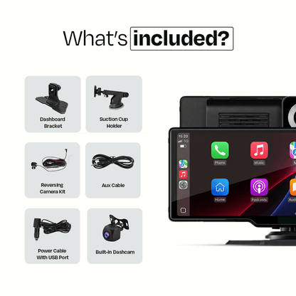 Wireless Smart Screen with 4K Dash Camera